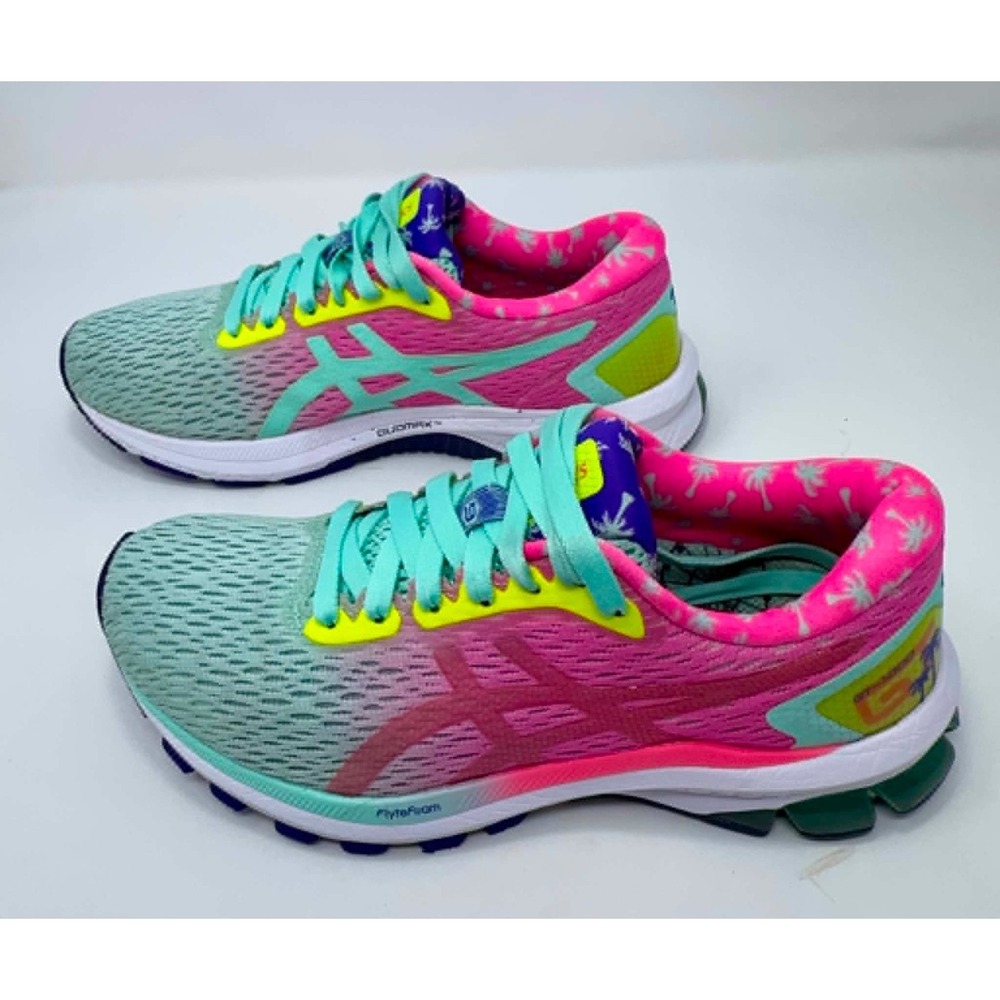 ASICS GT-1000 9 Tokyo Running Shoes Womens US 8 Retro Tropical Palm FlyteFoam - Picture 7 of 12